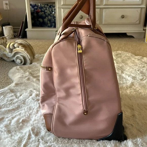 Joy Mangano Pink and Brown Travel Bag - Picture 3 of 15